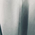 Vintage 90s Satin Gown Fit & Flare Floral Lace Bodice Bow Back Mint Green Blue 4 Photo 11