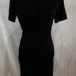 Philosophy Anthropologie  black twist side stretch dress size small Photo 0