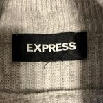 EXPRESS Colorblock Mockneck rib knit sweater long sleeve 100% cotton Grey Sz S Photo 10