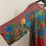 Johnny Was NWOT  Flower Rayon Amazing Tie Tunic Dress SHIRT Blouse Top M Photo 3