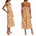 Zimmermann Golden Belted Strapless Linen Jumpsuit Pink Rose Floral US 6 NWT Photo 1