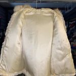 Rabbit Dyed Fur Full Zip Up Hoodie Jacket White Cream Soft Fluffy Size Medium Photo 4
