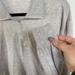 Three Dots  Gray Tennis Sweatshirt Lightweight Golf Pullover Quarter Zip Small Photo 4