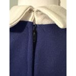 Vtg Mod Geometric Print Maxi Dress Red White & Blue 60s 70s Retro Hostess Op Art Photo 8