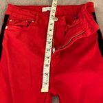 ZARA  Woman Premium Denim Red & Black Pants. Photo 5