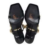 Rebecca Minkoff Annita Gold Studded Black Leather Slip-On Heels sz 8 Photo 5