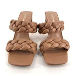 BCBGeneration  Finaa braided double strap sandals block heel Tan Size 6.5 Photo 0