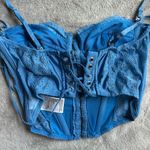 Edikted  Blue Lace Bustier Corset Top Small Photo 1
