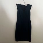 Rebecca Taylor Tailored  Navy Structured V-neck Suit Dress Size: 4 Photo 2