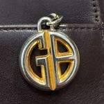 VTG Gianni Bernini Brown Leather Crossbody Bag Adjustable Strap Gold Charm‎ Photo 8