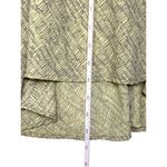 Prologue  Boat Neck Midi Dress L Large Yellow Gray‎ Print Front Slits Sleeveless Photo 8