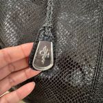 Cole Haan Black Python Leather Snakeskin Medium Crossbody Shoulder Bag Purse Photo 9