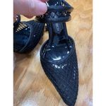 Jessica Rich Women's Black Fishnet Slip On Pointed Toe Pumps Heels Size 7 S2 Photo 2