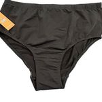 Juno High Waist Bikini Brief Swim Bottoms Women's Size 1X Activewear Black NWT Photo 0