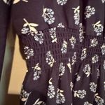 Draper James  Floral Peasant Dress Women's Large Navy Preppy Feminine Dainty Photo 5