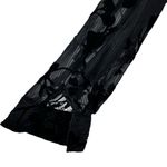 Jaclyn Smith  Classic Womens Black Silk Velvet Burnout Floral Button Top Size L Photo 5