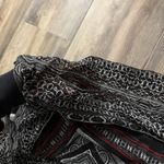 B. Smart  Boho Paisley Kimono Sleeve Dress Black Red White Elastic Waist Sz 12 Photo 6