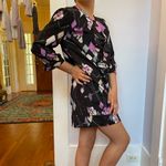 Silence + Noise Anthropologie Black Ruffle Front Long Sleeve Mini Dress Sz L Photo 8