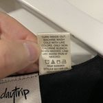 Daytrip  Sz M Romper Maxi Dress Short Cap Sleeve Deep V-neck Keyhole Back Duster Photo 2