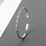 Boutique Boho Engraved 925 Sterling‎ Silver Cuff Bracelet, 58cm Adjustable Photo 9