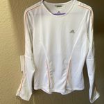 Adidas White Long Sleeve Athletic Top Photo 0