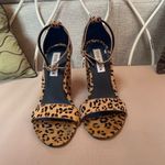 Steve Madden Carrson Real Fur Sandal in Leopard Multi Size 7 Photo 3
