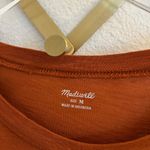 Madewell  Whisper Pocket Crewneck Long Sleeve Medium Brown Photo 2