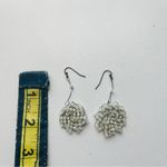 Anthropologie Anthro Elegant White Beaded Earrings Photo 1