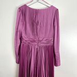 Mac Duggal  Long Sleeve Pleated Chiffon A-Line Gown in Lilac Size US 8 Photo 6