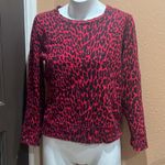 Mother red animal print sweatshirt Size M Photo 3