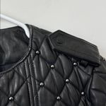 Alice + Olivia  Siri Quilted Studded Black 100% Lamb Leather Jacket Size: M Photo 8