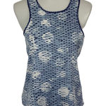 Lou & grey  Tank Top Blouse XS Blue Tie Back Casual Resort Boho Chic Photo 0