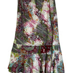 Cato Women's Maxi Skirt Paisley Print Ruffled Tiered Boho Travel Size L Photo 0