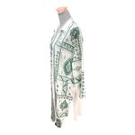 ZARA  White Green Embroidered Tunic Collared Shirt Dress Boho Cover Up size XL Photo 7