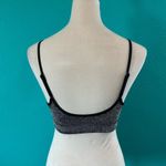 Aerie NWT Sparkle Straight Scoop Bikini Top True Black Swimsuit Surf Beach Sz M Photo 3