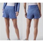 Athleta  Trekkie North Shorts Blue Zipper Pockets Size 12 Photo 1