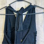 Unbranded Small Shiny Black Material Halter/Bathing Suit/Bikini Top w/Ti… Photo 4