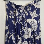 Anthropologie Blue Floral Casual Beach Wrap Pant Size Medium Photo 1