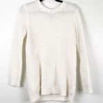 Forever 21 Chunky Open Knit Long Sleeve Pullover Swester White Sz M Photo 0