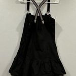 Thread Y2K Black Suspender Dress Large L FLAW Photo 3