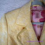 Bandolino blazer yellow floral jacquard, women size 12 Photo 4