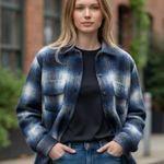 ZARA NWOT PLAID Flannel Shacket Shirt Jacket Pocket Relax Fit Wool Blend Photo 0