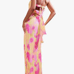 Strapless floral dress Yellow Photo 4