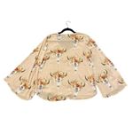 Show Me Your Mumu  Blouse Womens Floral Bull Hippie Dippie Top Size Small Photo 2