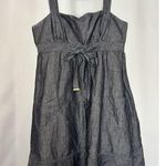 Guess  Jeans Women's Size Large Dark Denim Sleeveless A-Line Summer Dress Pockets Photo 0