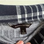 Banana Republic  Plaid Off-Shoulder Shirt - Navy and White Photo 1