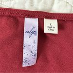 Alya Wine Wrap Womens
Top L V-Neck Floral Embroidered Bell Sleeve Cottage Boho Photo 5