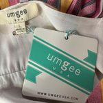 Umgee  Large A-Line Mini Dress Striped V-Neck Lined Sleeveless Ruffled Multicolor Photo 8