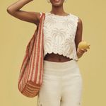 Farm Rio  Sleeveless Cutwork Embroidered Open-Back Top, Size XL Photo 4