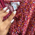 Justify  Red Floral  Jumpsuit with Lace Detail Size XL Photo 4